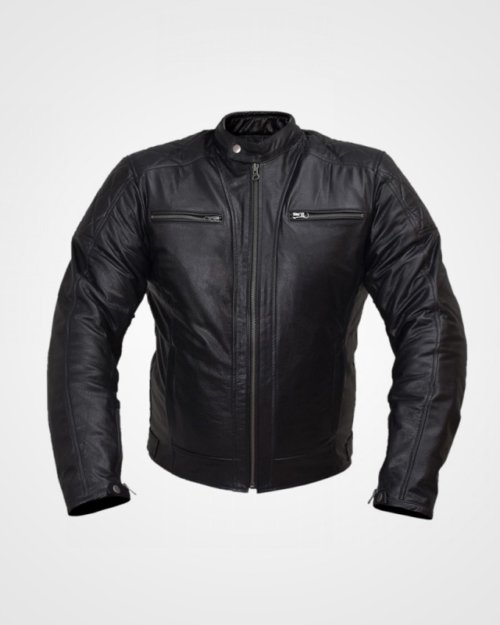 Black Moter Bike Leather Jacket