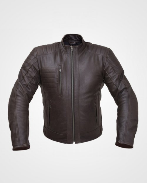 Buffalo Crespy Brown Leather Jacket for Men