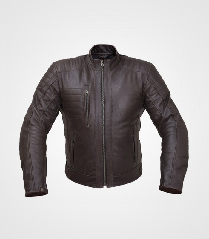 Buffalo Crespy Brown Leather Jacket for Men